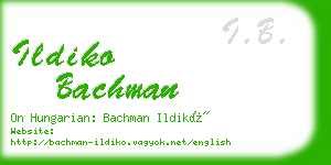 ildiko bachman business card